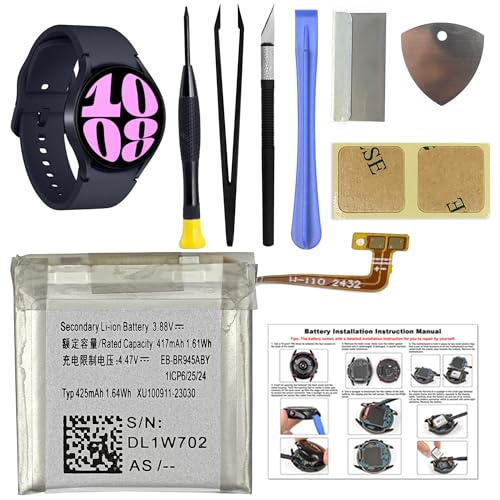 GREEN FUSION New EB-BR945ABY Battery for Galaxy Watch 6 (44mm), Battery Repair Kit with Instruction Compatible with Samsung Watch 6 44mm SM-R940/R945 Series