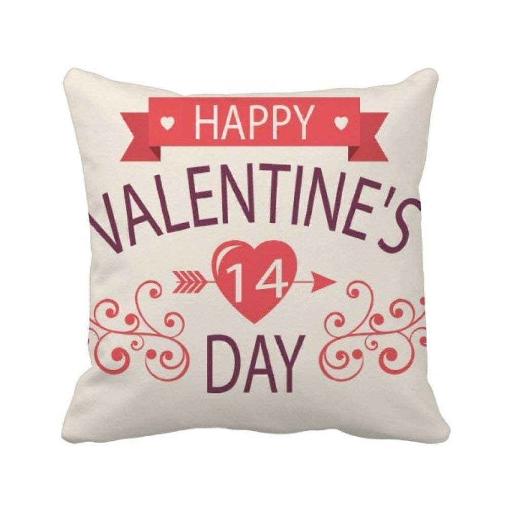 Coussin Saint-Valentin 40x40cm pour raviver un canapé terne avec un motif cœur et flèche