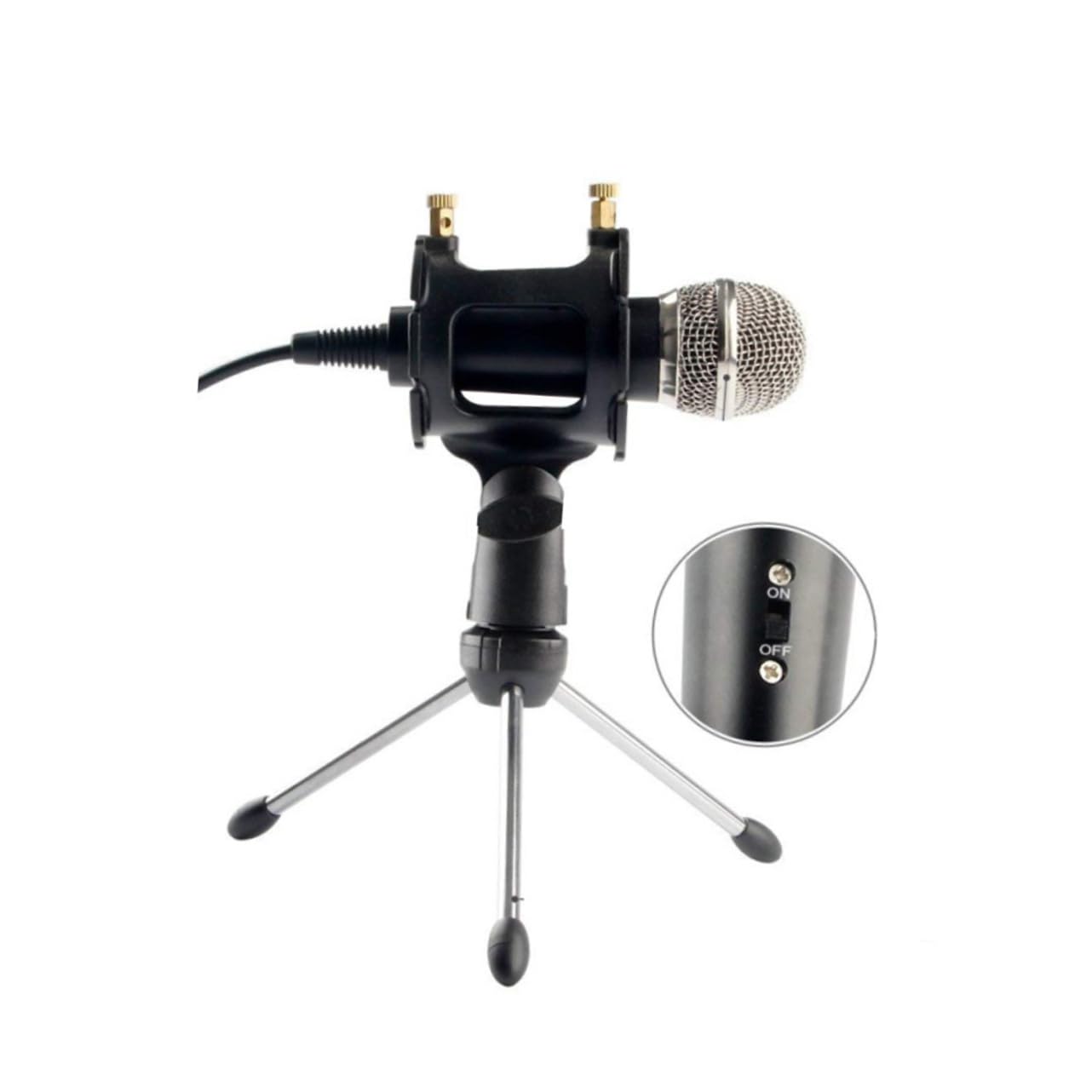 GALPADA Condenser Microphone Kit with Tripod Stand Audio Cable for Vocal Recording Portable Use for Home Studio Podcasting and Outdoor Streaming