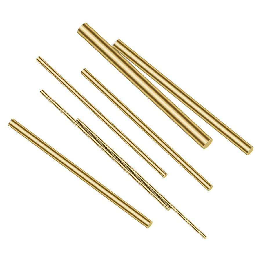 2PCS 50CM Long 2-15MM Hardware Brass Round Bar Rod for DIY Knife Handle Material Circular Wire Tube Lathe Tool Metal Rods (2PCS/ 10MMX50CM)