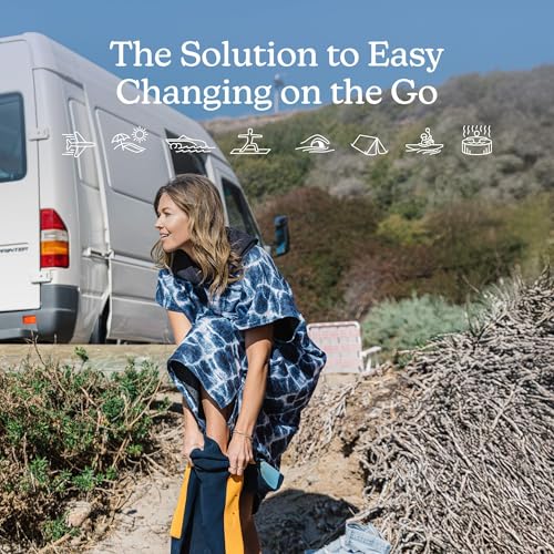 Nomadix Changing Poncho - Quick Dry & Absorbent Hooded Surf & Swim Poncho - Sewn Sides for Private Changing - Front Pocket Storage - Made from Post-Consumer Recycled Materials4