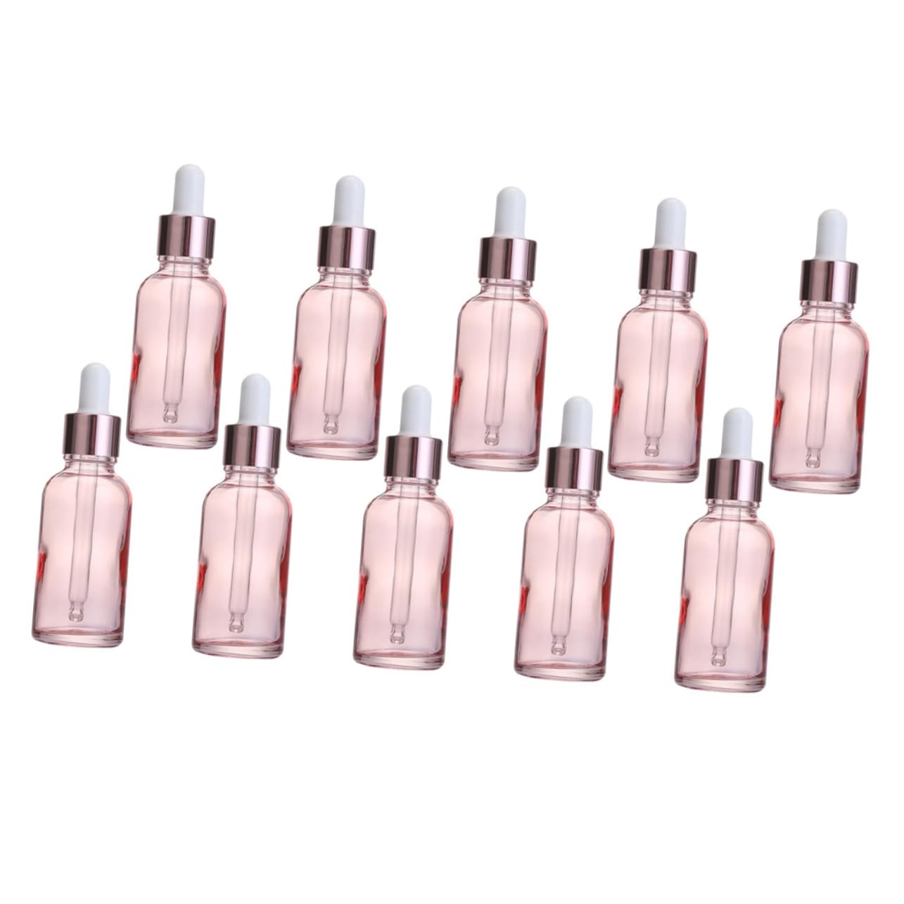 Flaconi Contagocce Vuoti Portatili 30ml in Vetro Rosa 30 Pezzi