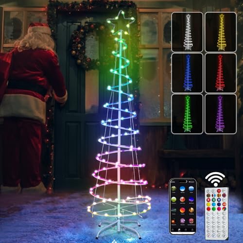 Vigdur 6FT Spiral Christmas Tree - LED Christmas Tree Lights