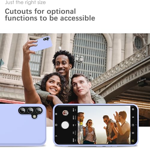 Image of YATWIN Silicone Back Case for Samsung Galaxy A35, Soft-Touch Phone Back Cover for Samsung Galaxy A35 - Lilac