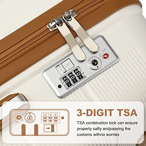 Lightweight 28" British Traveller Hard Shell Suitcase - White - Image 4