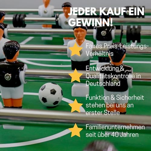BEST SPORTING Premium Kickertisch Erwachsene mit großer 118x68 cm Spielfläche I Für spannende Duelle der richtige Tischfussballtisch I Robuster Tischkicker Profi in hochwertiger Ausführung – Bild 7