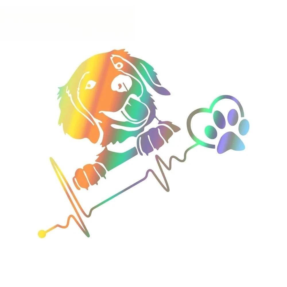 Retriever Dog Vinyl Decal Sticker for Car Truck Window Door Body Bumper Laptop(Laser)