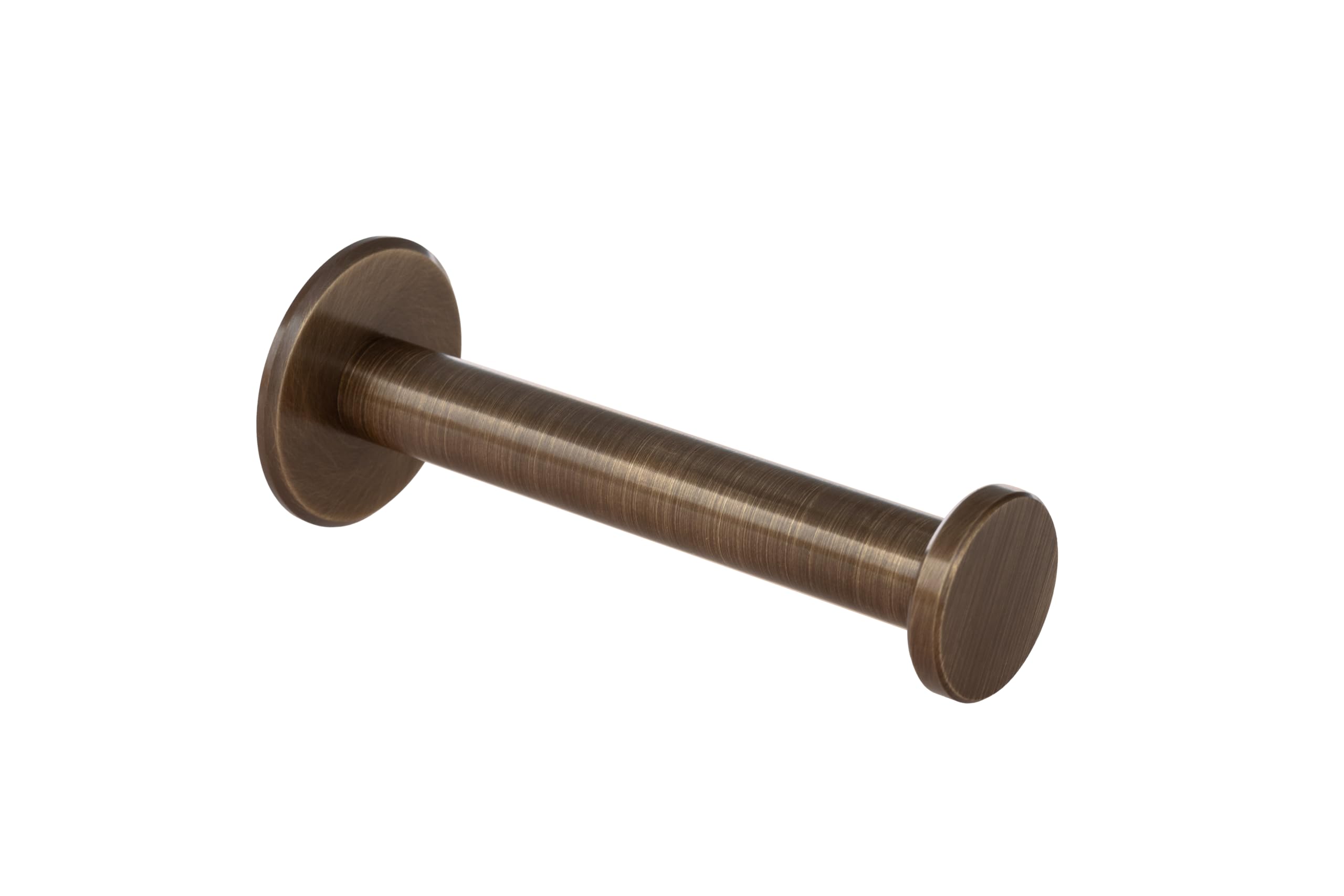 EVI Herrajes | Toilet Paper Holder | Self-Adhesive or Screw-Mount | Aged Leather Brass | Mod. 050PR1DUALLCU