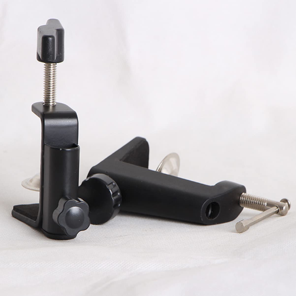 Balacoo 1pc Metal Table Clip Clamp on Desk Organizer Shelf Sturdy Desktop Lamp Holder Universal Fixed Base Alloy Desktop Lamp Clip Accessory