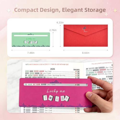 Mahjong Line Reader Set de 4 con sobre elegante miniatura 6