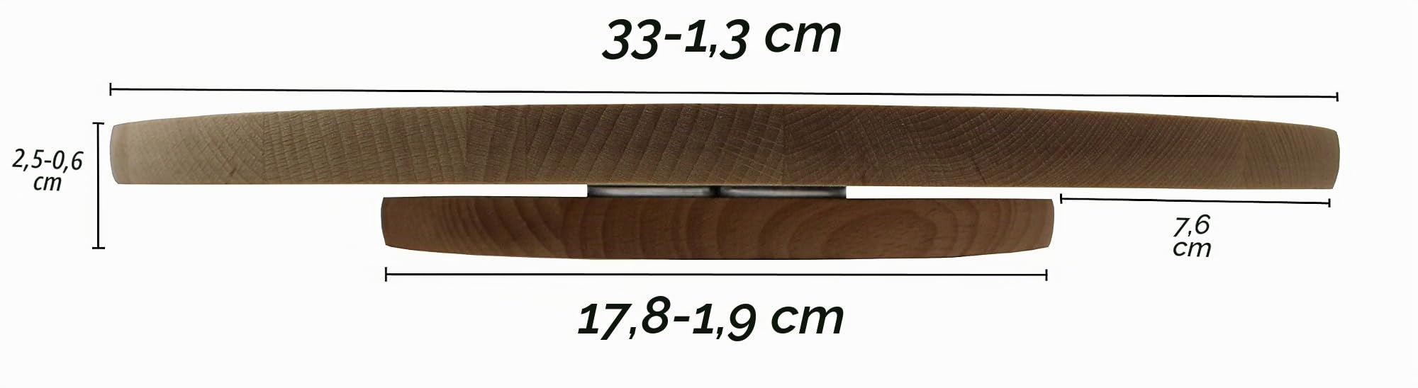 Tavola Rotante in Legno,Tagliere per Prosciutto e Formaggio,Bordo Pizza 35cm
