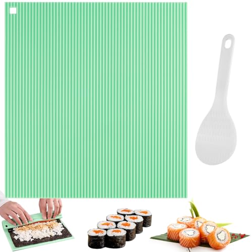 Silikon Sushi Matte 21.7×19.9cm Sushi Making Kit mit Reislöffel