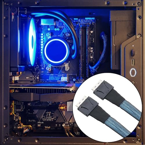 Cable SFF-8611 8i macho a macho PCIe de repuesto para discos duros internos de servidor 4