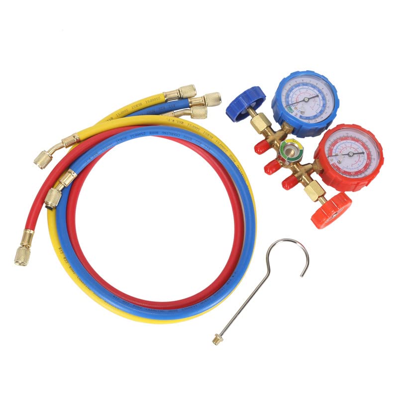Manifold Pressure Gauge R-22,R-12,R-134A&R-502 and Refrigerant Testing Charging Evacuation for Air Condition Tool-image-40