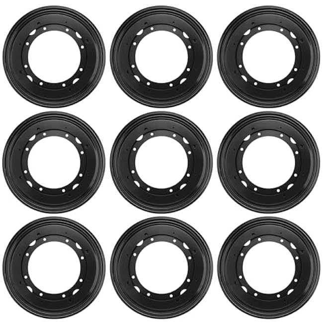 9 PCS 8 Inch Black Lazy Susan Turntable Bearing Plate, Easy Installation, Solid Metal Construction, for Home and Industrial