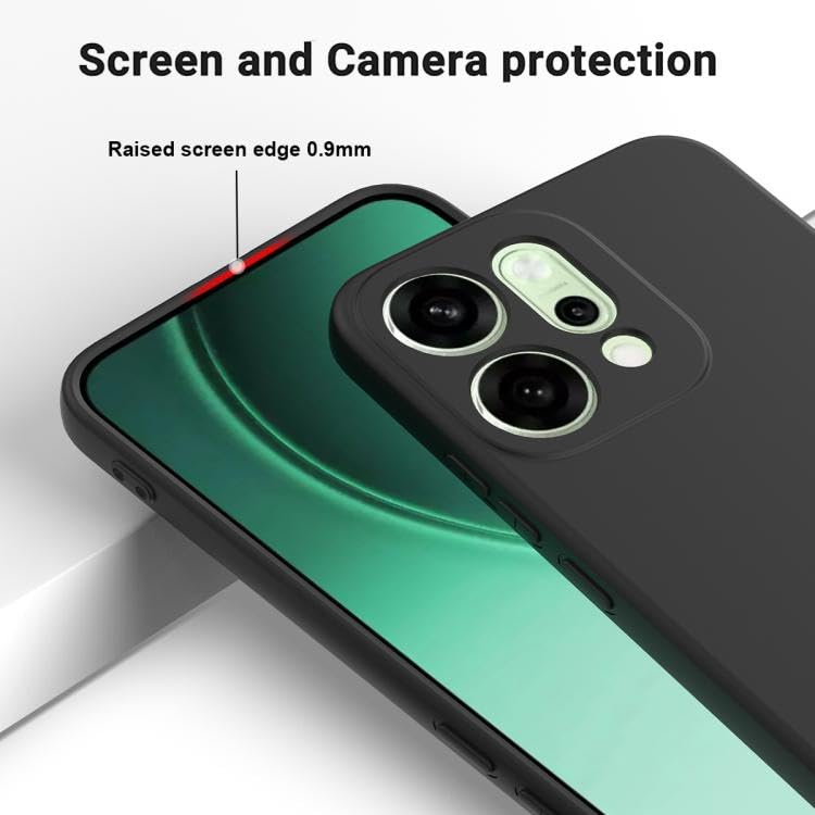 Image of Designerz hub Oppo Reno 14 Back Cover | Soft Silicone Slim Back Case Cover for Oppo Reno 14- Black