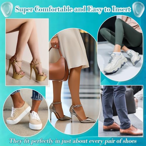 Image of Shynek 20 Pack Metatarsal Pads, Ball of Foot Cushions for Women | Soft Gel Adhesive Foot Pad Insoles Forefoot and Sole Support, Pain Lessen Metatarsalgia Morton's Neuroma for Women and Men