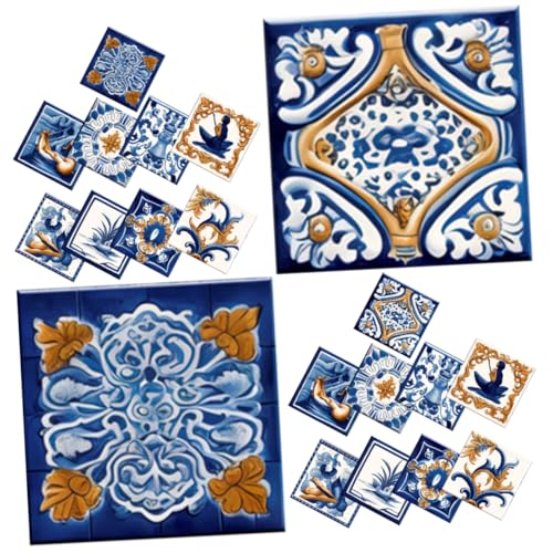 SEWOART 20 Piezas Autoadhesivos Pegatinas Azulejos Impermeables Resistente Aceite Cocina Baño Decorativos Fácil Pegar Quitar