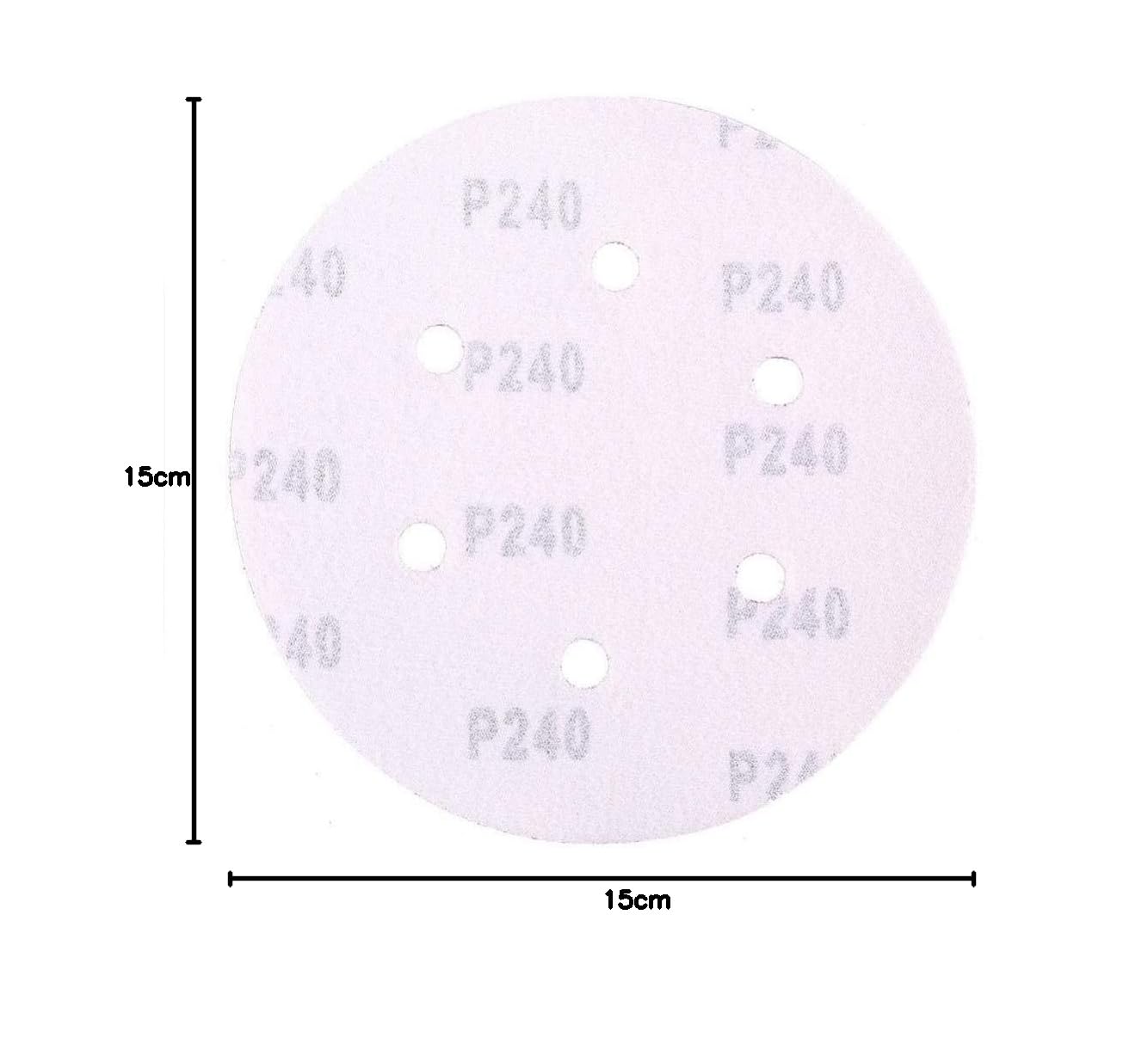 Juego de 50 discos de lijado de 6 pulgadas, gancho y bucle de 6 agujeros, papel de lija de grano 80-2000 surtido para lijadora orbital aleatoria, carpintería automática,h