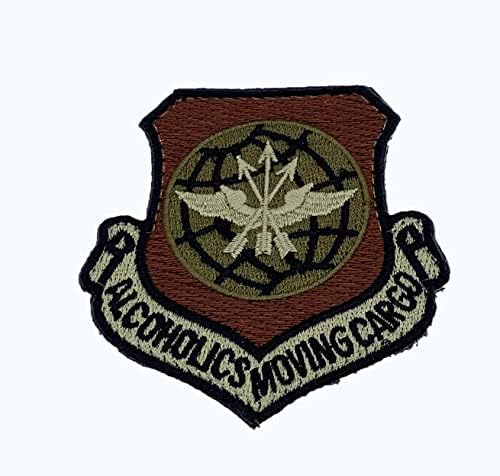 Alcoholics Moving Cargo Patch – with Hook and Loop, 3" image 2