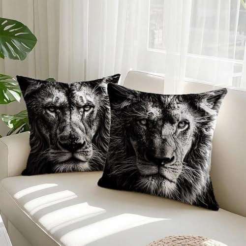 Housses de coussin 80x80cm gris pour canapé et balcon extérieur - 3