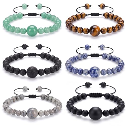 Image of Sureio 6 Pcs Motion Sickness Bracelets Cruise Essentials Adjustable Anti Nausea Wristband for Adults Car Sea Air Sickness Relief