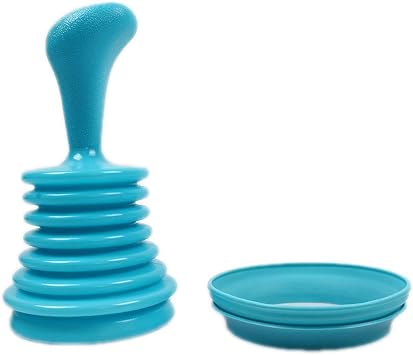 Sevenfly Toilet Plungers Holders Kitchen Bathroom Sink Drain Pipe Pipeline Dredge Suction Cup Toilet Plungers with Ergonomic HandleBlue