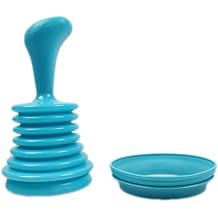 Sevenfly Toilet Plungers Holders Kitchen Bathroom Sink Drain Pipe Pipeline Dredge Suction Cup Toilet Plungers with Ergonomic HandleBlue