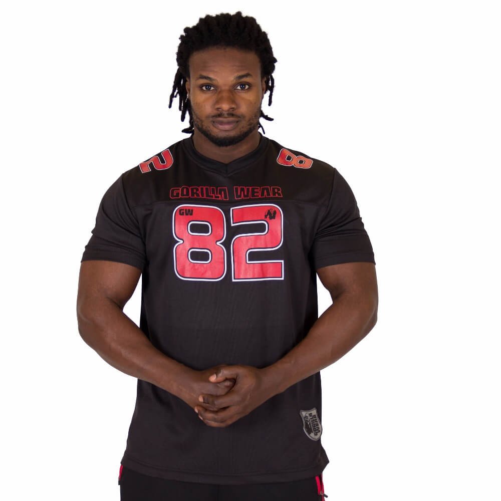 GORILLA WEAR Fresno T-Shirt - Black/Red Black XL