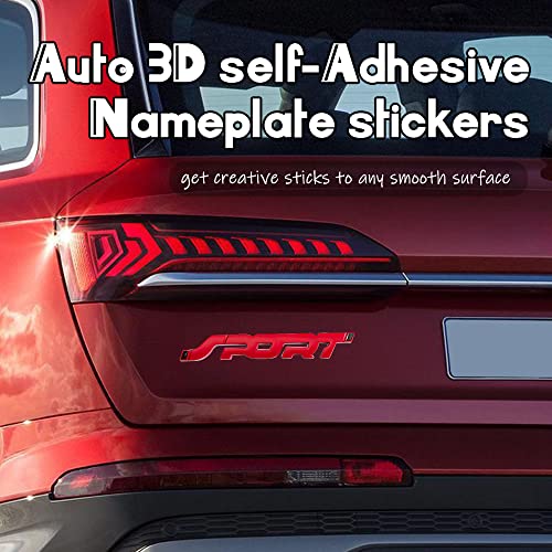 Metal Car Sport Sticker, Car Sport Emblems, 3D Premium Car Side Fender Rear Trunk Emblem Logo Badge Decals, Car Exterior Decoration Accessories Car Emblem Fit For All Cars Bumper Window #TOP6