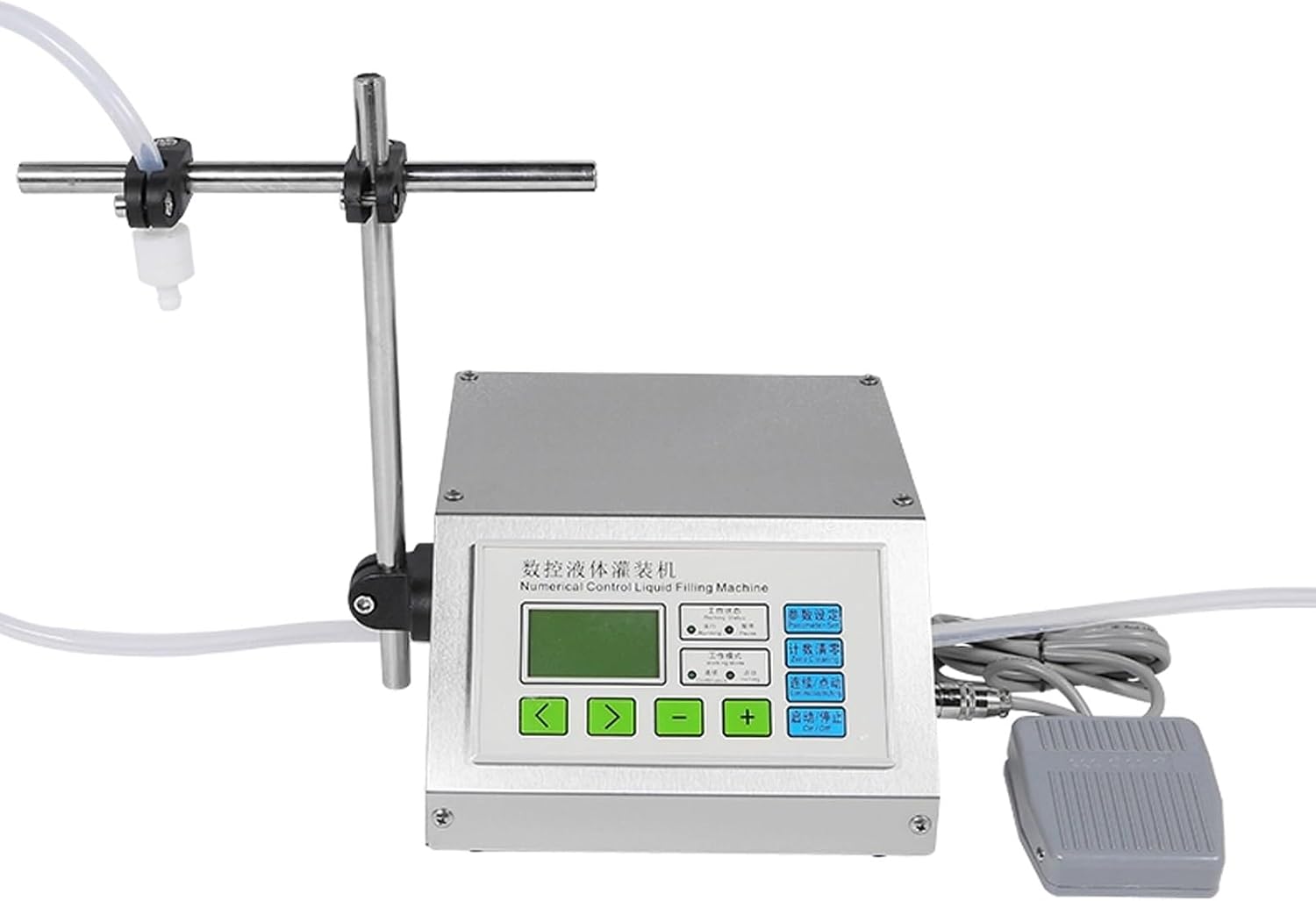 Liquid Filling Machine, Stainless Steel Bottle Filler, Automatic Quantitative CNC Filler Machine, Dispenser with Foot Pedal, for Water, Essential Oil(36cm/14.1in)