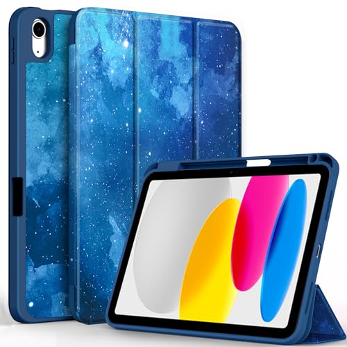 CACOE Hülle für iPad A16 11. Generation 2025 /ipad 10. Generation 10.9 Zoll mit Stifthalter, Dünne Weicher TPU Rückseite...