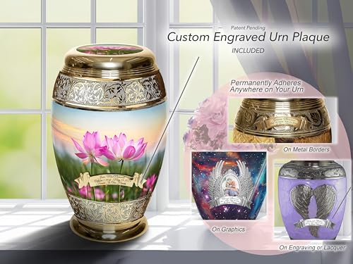 Image of Lotus Cremation Urns for Human Ashes Adult Female Decorative Urns for Ashes