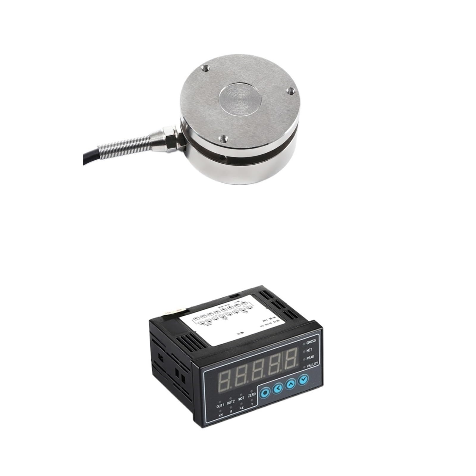 JJHQOKYNA Mini Load Cell Sensor with Indicator Display Weighing Compression and Tension 10KG 20KG 50KG 100KG 200KG 300KG 500KG 1T 2T 3T 5T(3T and Indicator)