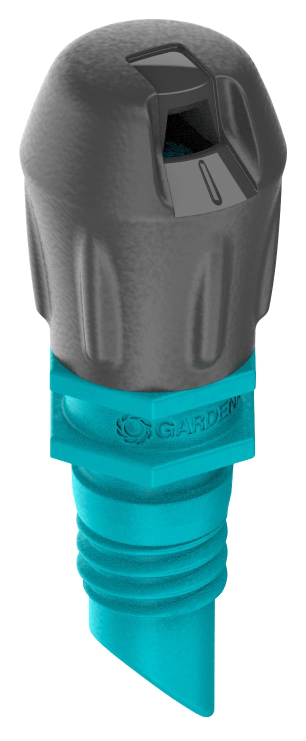 Gardena system Micro-Drip dysza końcowa pasmowa: Dysza rozpylająca do systemu nawadniania, do wąskich podłużnych powierzchni maks. 0,6 x 2,75 m, prosta technika połączeniowa (13318-20)