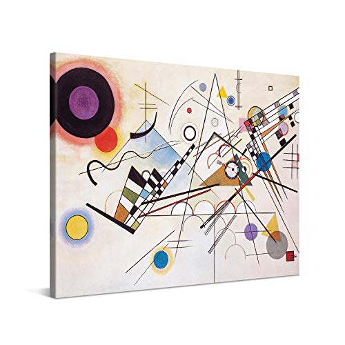 PICANOVA – Wassily Kandinsky – Composition VIII 100x75cm – Cuadro Sobre Lienzo – Impresión En Lienzo Montado Sobre Marco De Madera (2cm) – Disponible En Varios Tamaños – Colección Arte Clásico