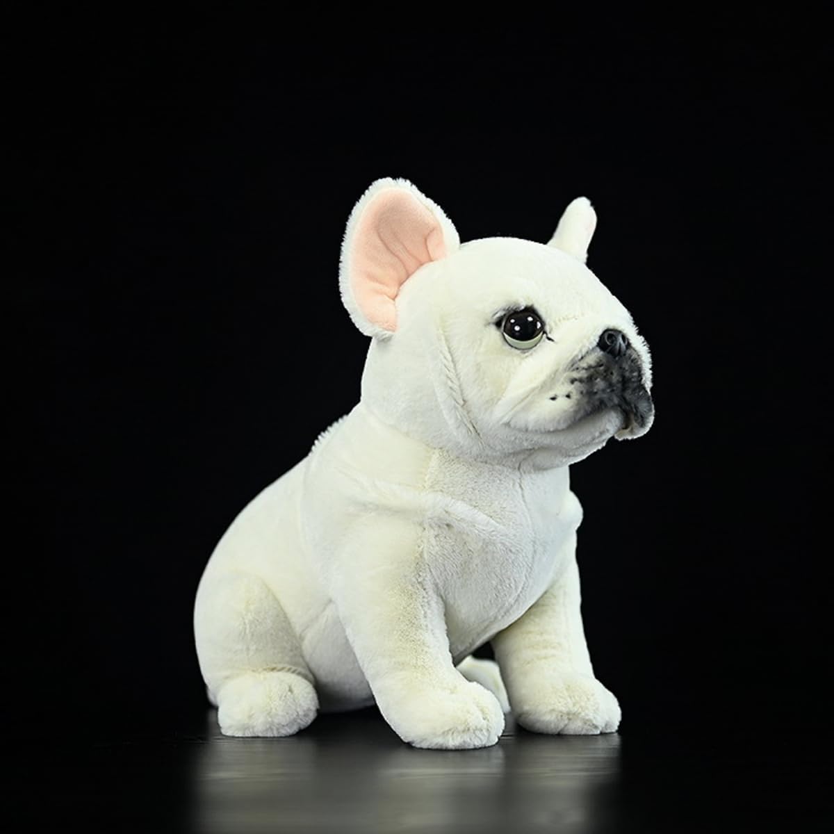 ZCPACE French Bulldog Stuffed Animal - 9.1'' Realistic White Dog Plush Toy, Cute Soft Stuffed Sitting Puppy Plushie Pillow Doll Toys - Image 3