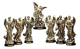 Ebros Byzantine Eastern Orthodox Catholic Church Archangel of The Angelic Council Statue 8' Tall Figurine with Brass Name Plate Wooden Base (Angelic Council 7 Archangels of God)