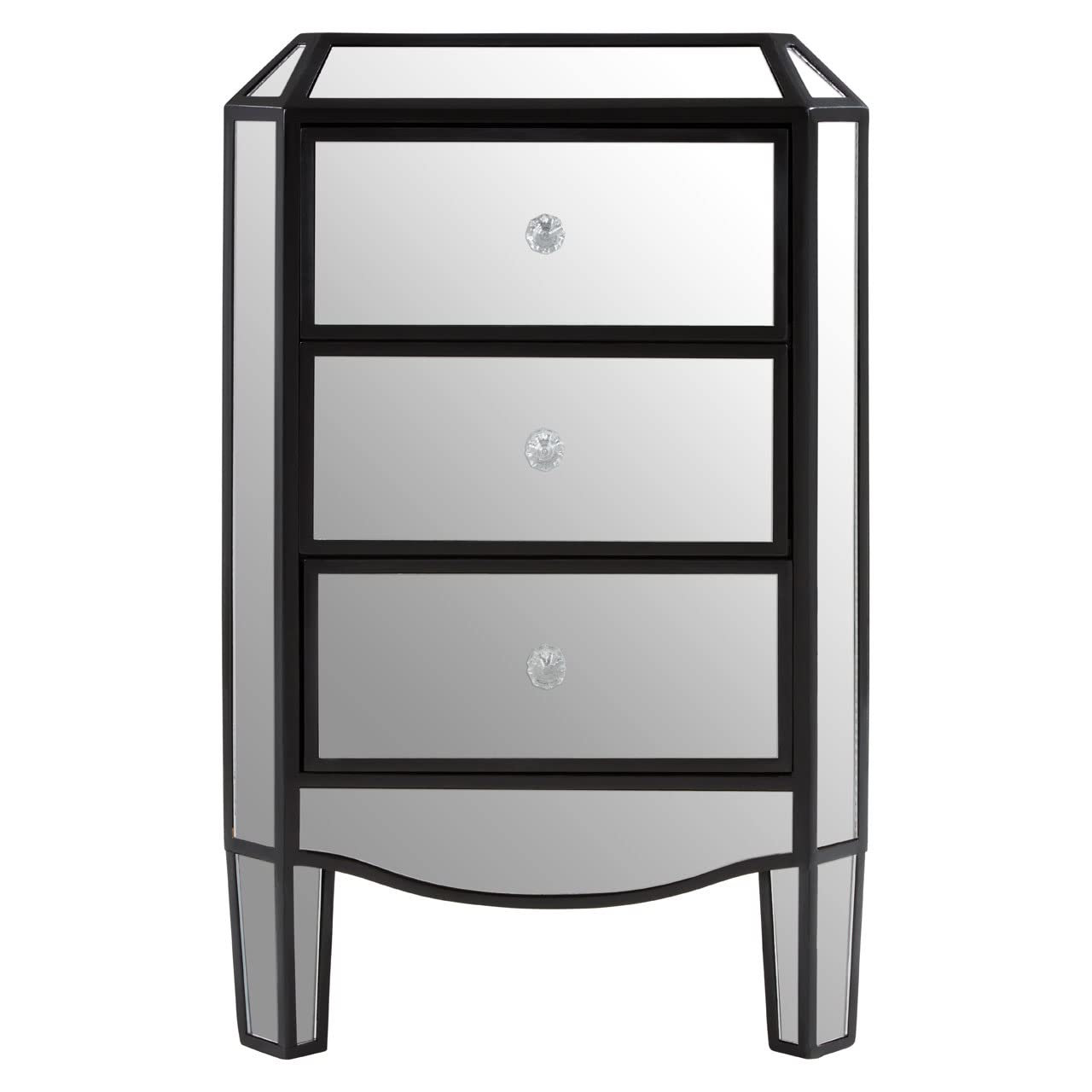 Orsina Glamorous Design 3 Drawer Mirrored ChestMirrored Surfaces Sturdy Chest Ample Storage Chest Of Drawers from B&Q
