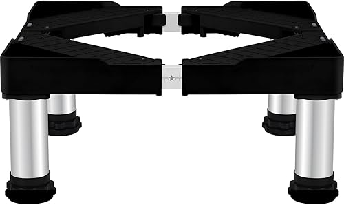 Soporte para lavadora, patas de pedestal ajustables para lavadora, altura de 5.9 pulgadas, soporte largo ajustable de 19.6 a 29.5 pulgadas, ancho