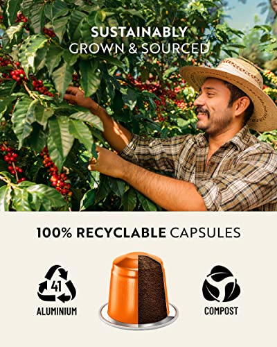 Rosso Coffee Capsules for Nespresso Original Machine - 60 Espresso Pods Vanilla, Caramel, Creme Brulee- Single-Serve Aluminum Coffee Pods - Compatible with Nespresso Original Line Machines (Flavor 60)