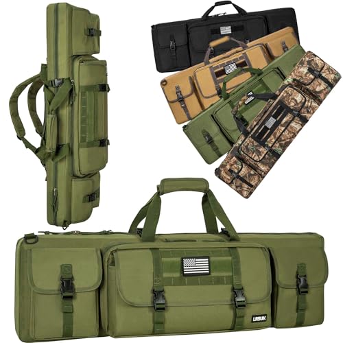 Image of 28 /32 /36 /42 /46 /48 /51 /55 inch Double Rifle Case Soft Gun Bag Tactical Backpack | Portable Long Rifle Bag for Outdoor Hunting Shooting, Gun Case Firearm Storage & Transportation, Hunting Shooting Range