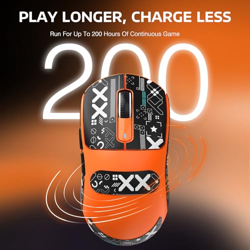 Image of ATTACK SHARK X3 Lightweight Wireless Gaming Mouse with Non-Slip Mouse Grip Tape, Adhesive Design, Elastic Side Grips, Stickers, Sweatproof Pads /Anti Sweat Paste