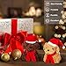 Fovths 16 Pieces 4.3 Inches Christmas Mini Plush Dogs Stuffed Animals with Santa Hat Scarf Keychain Cute Stuffed Puppy Toy Soft Stuffed Doll Goodie Bag Fillers for Christmas Party Favor, 4 Colors