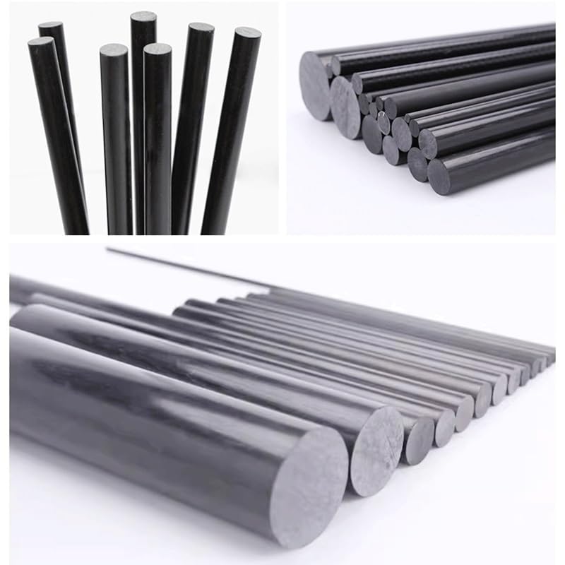 8pcs Carbon Fiber Rods Length 200mm, for RC Plane DIY Tool Wing Tube Quadcopter Arm(10mm)