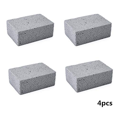 VKTY Grill Cleaner Stone, 4 pack Grill Brick Cleaning Brick Block for Flat Top, Pumice Griddle Grilling Cleaner Accessories for Remove Greases Stains Residues Dirt
