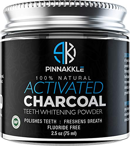 Activated Charcoal Teeth Whitening Powder by Pinnakkle :: Targets Bad Breath :: Comparable