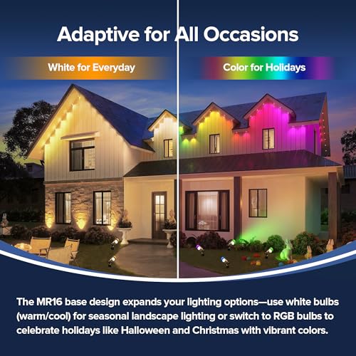 Image of LUTEC Solid Brass Low Voltage Landscape Lighting, 12V Heavy Duty Waterproof Landscape Spotlights Bronze, Wired Uplights Outdoor Fixtureswith ABS Spike, Garden Yard Pathway Tree with MR16 Bulb