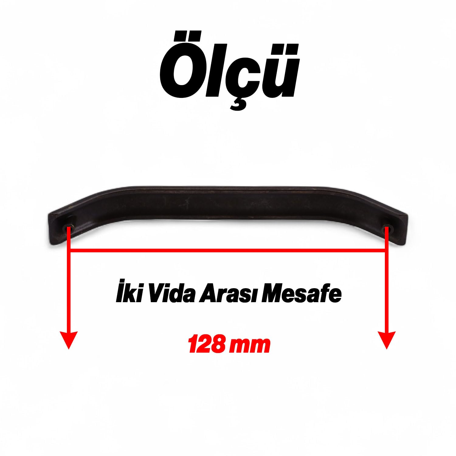 Volga Antik Sarı Metal Kulpu 128 mm 12.8 cm Mobilya Çekmece Mutfak Dolabı Dolap Kulpları Kapak Kulbu