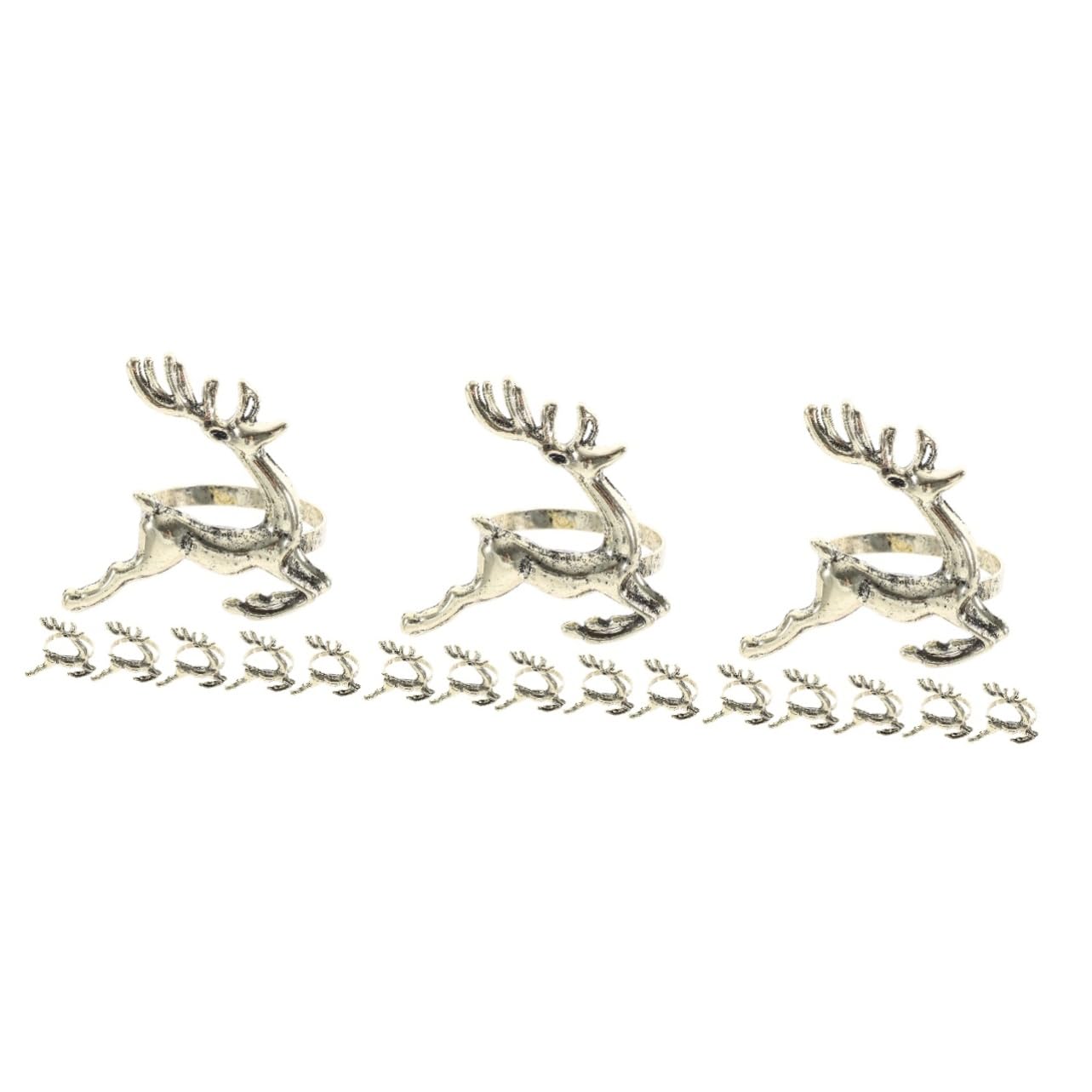 PRETYZOOM 3 Set Tovagliolo Fibbia Natalizio Natalizie Decorazioni Casa Portatovaglioli Natalizi Con Renne Decorazione Natalizia Portatovagliolo Portatovaglioli Decorativi Lega 6 Pezzi*3